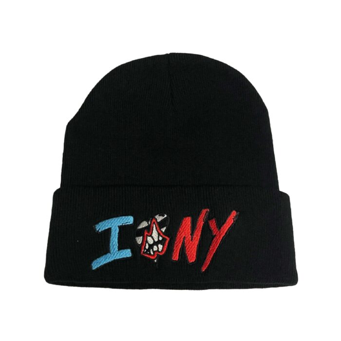 Chrome Hearts Matty Boy Sex Records I Love NY Beanie – Black