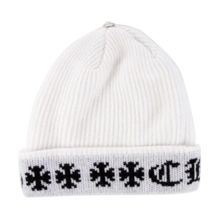 Chrome Hearts Big Daddy Cashmere Beanie – White