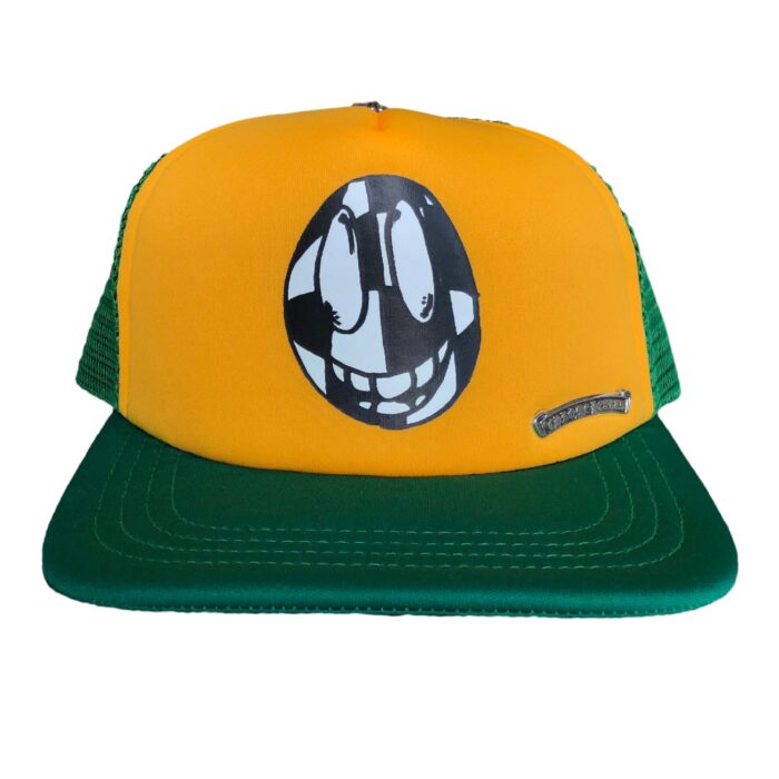 Chrome Hearts Matty Boy Sex Records Smiley Trucker Hat – Green/Yellow